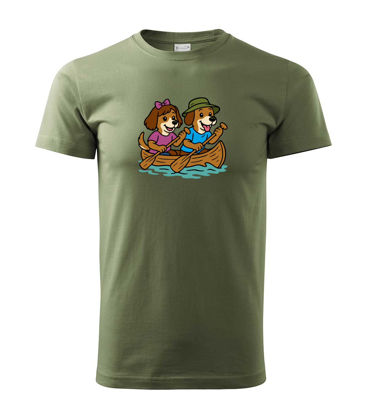 Fena a pes na kanoi - khaki