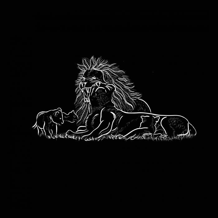 Lví rodinka - černá
