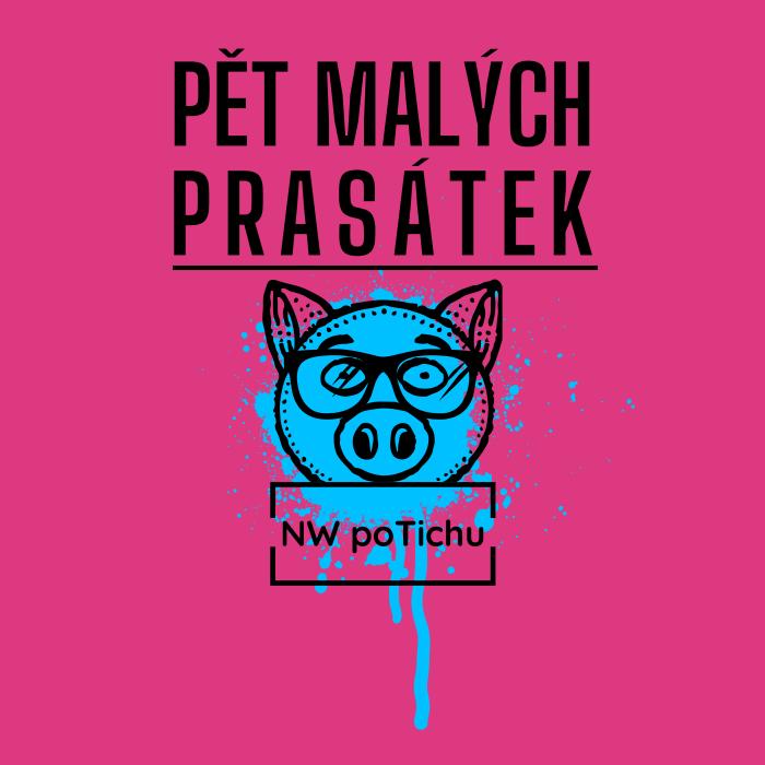 Pět malých prasátek - modré - purpurová