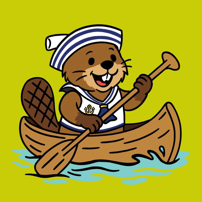 Bobr na kanoi - limetková