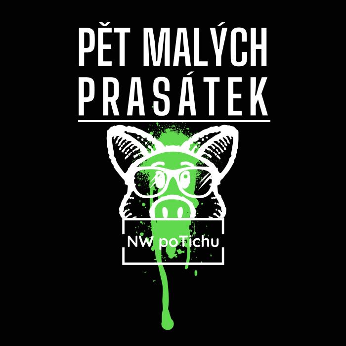 Pět malých prasátek - zelené - černá