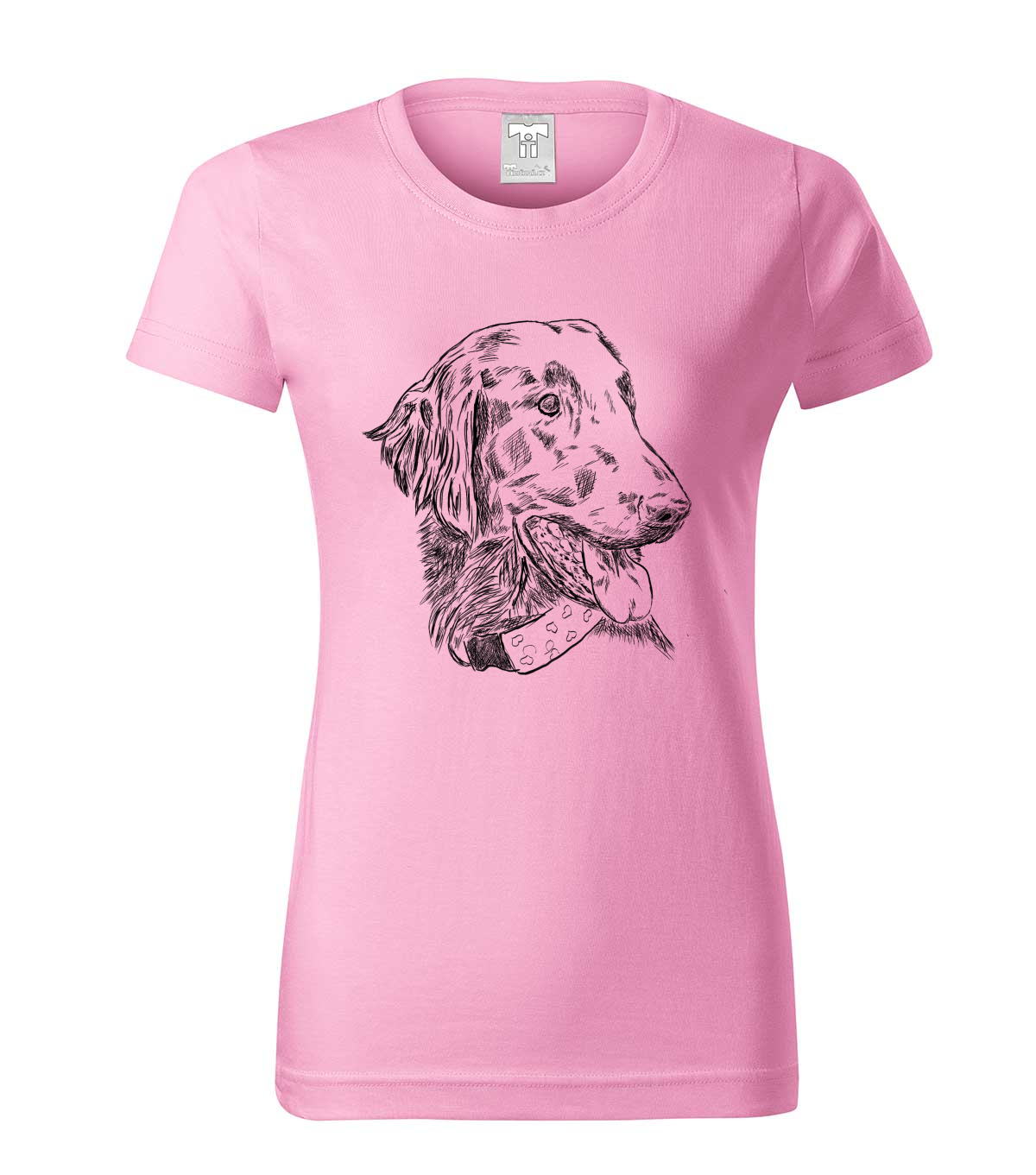 Flat coated retriever - růžová