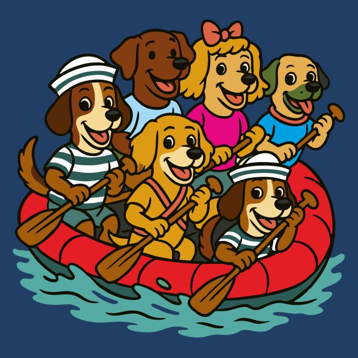 Psi na raftu - půlnoční modrá