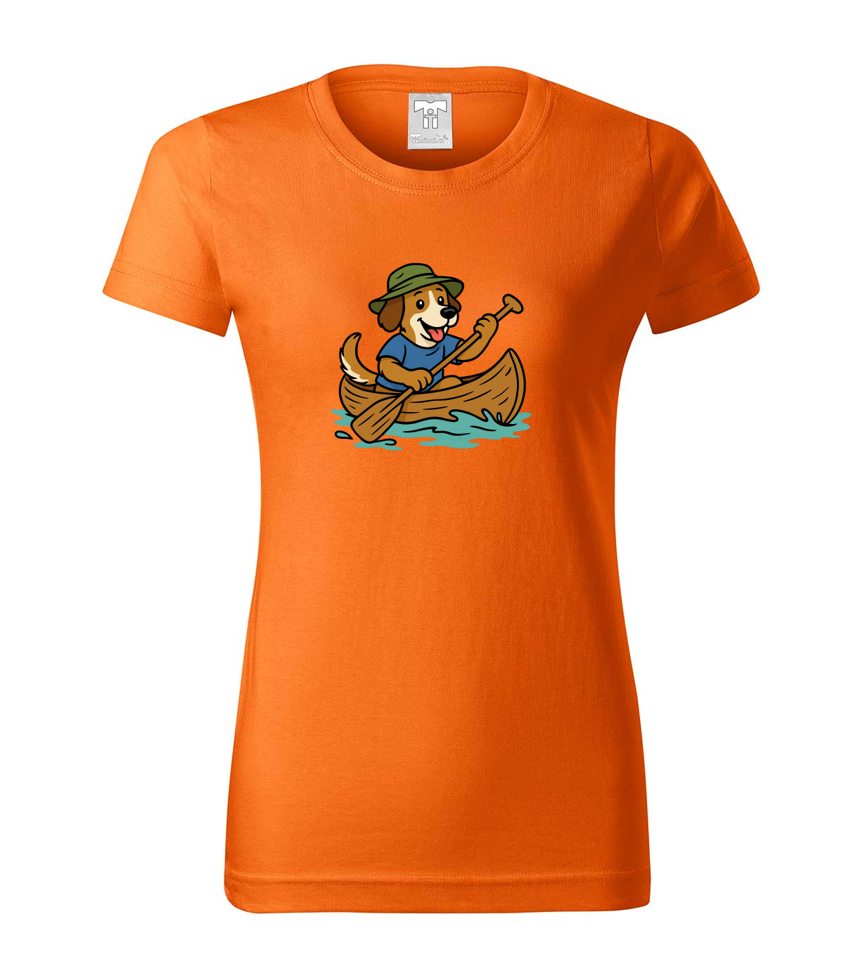 Pes na kánoi - oranžová
