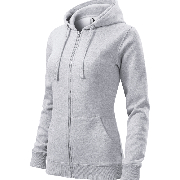 Mikina dámská Trendy Zipper světle šedý melír XS
