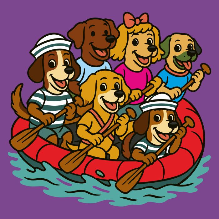 Psi na raftu - fialová