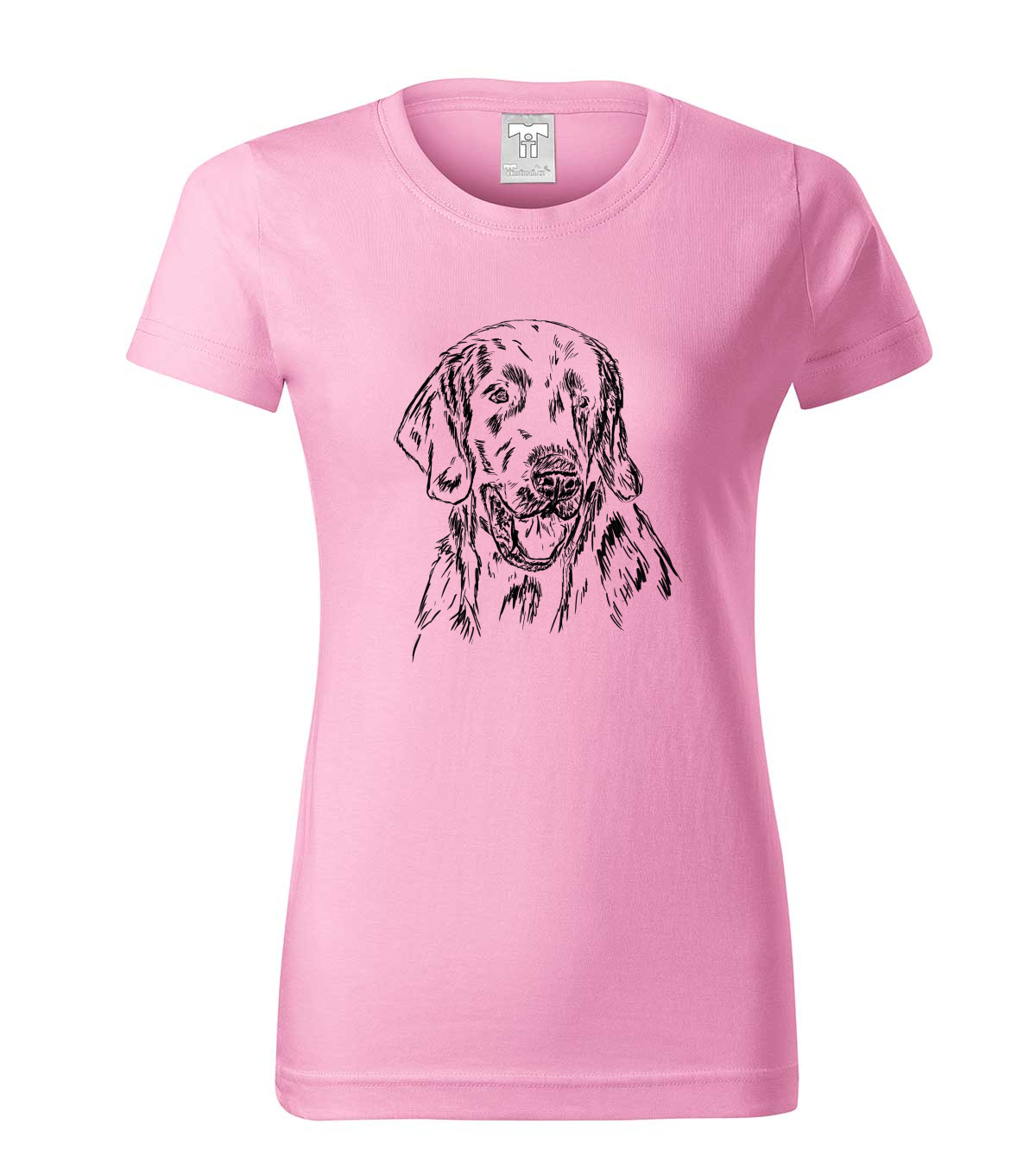 Flat coated retriever - růžová