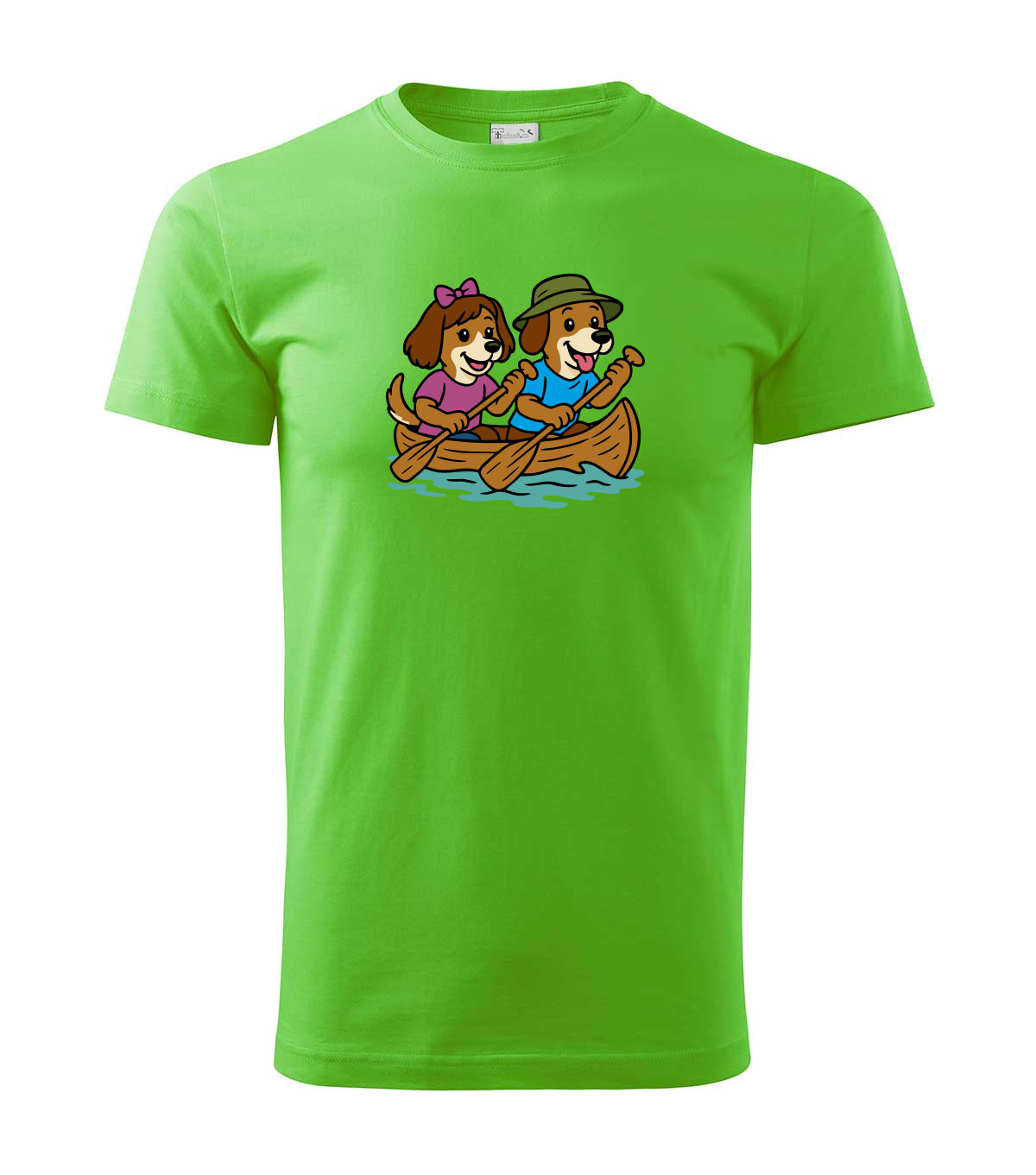 Fena a pes na kanoi - apple green