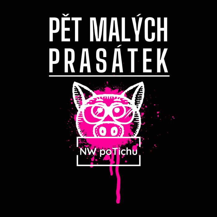 Pět malých prasátek - ružové - černá