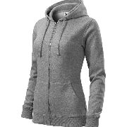 Mikina dámská Trendy Zipper tmavě šedý melír S