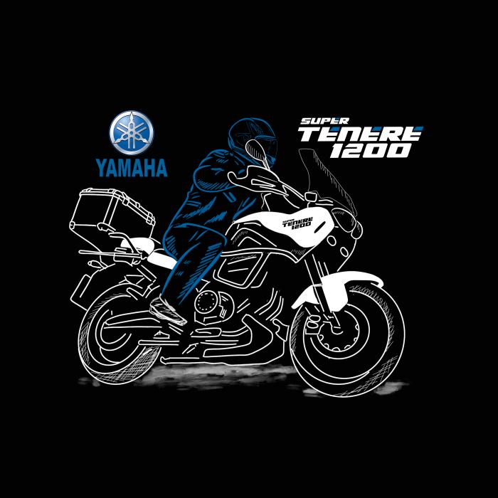 Yamaha Super Tenere 1200 - jezdec - černá