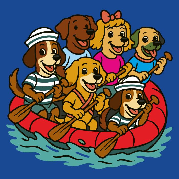 Psi na raftu - královsky modrá