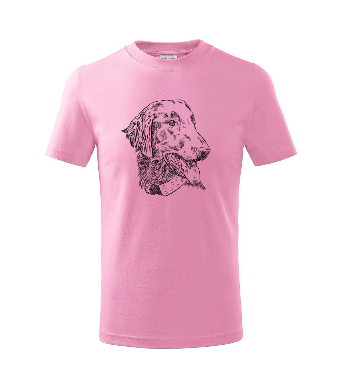 Flat coated retriever - růžová
