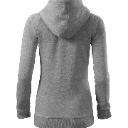 Mikina dámská Trendy Zipper tmavě šedý melír M
