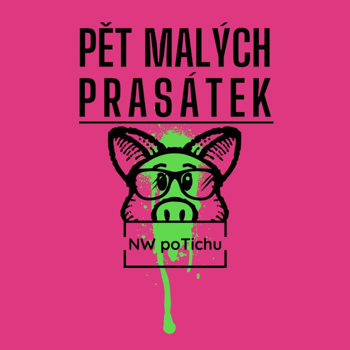 Pět malých prasátek - zelené - purpurová