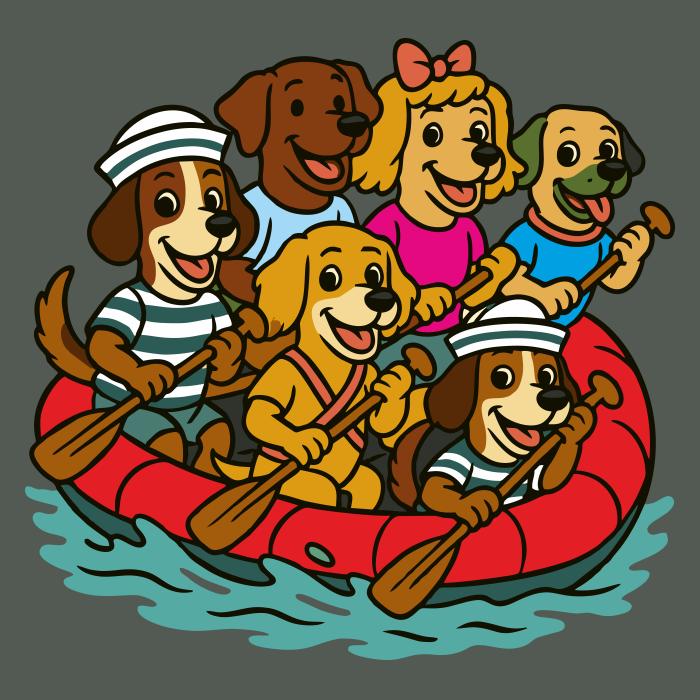 Psi na raftu - tmavá břidlice