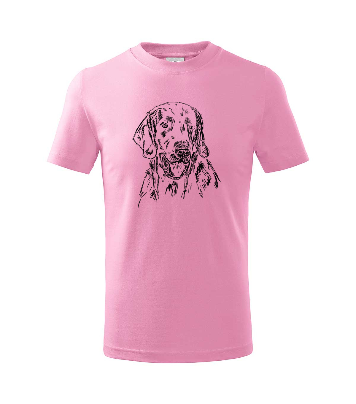 Flat coated retriever - růžová
