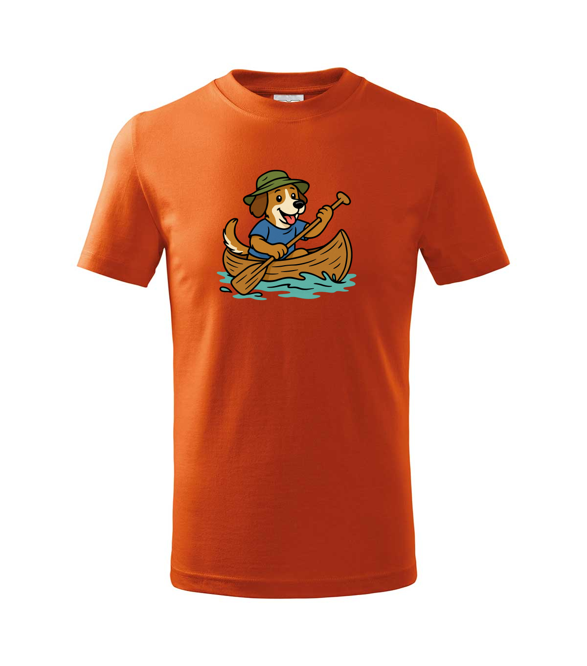 Pes na kánoi - oranžová