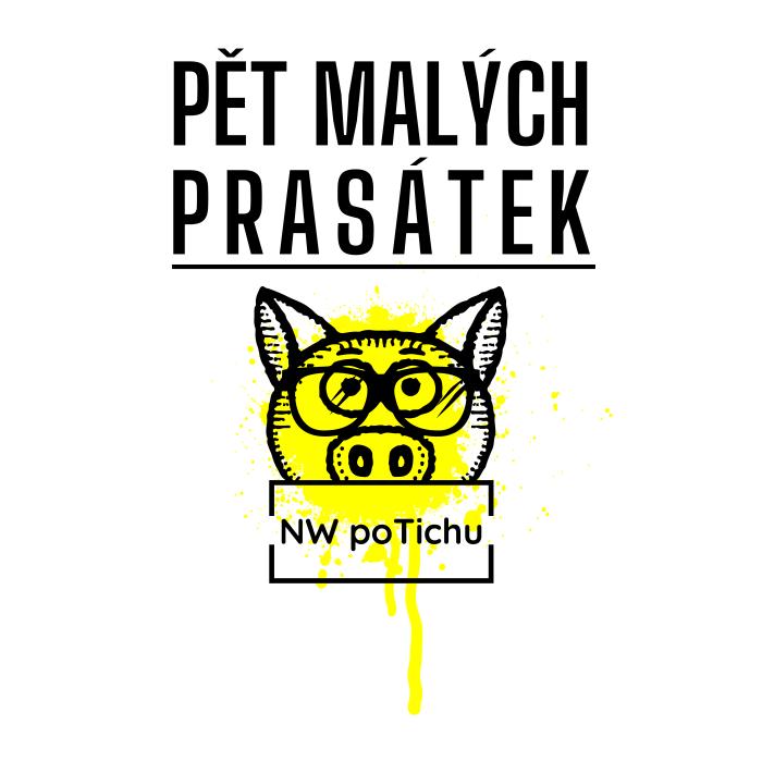 Pět malých prasátek - žluté - bílá