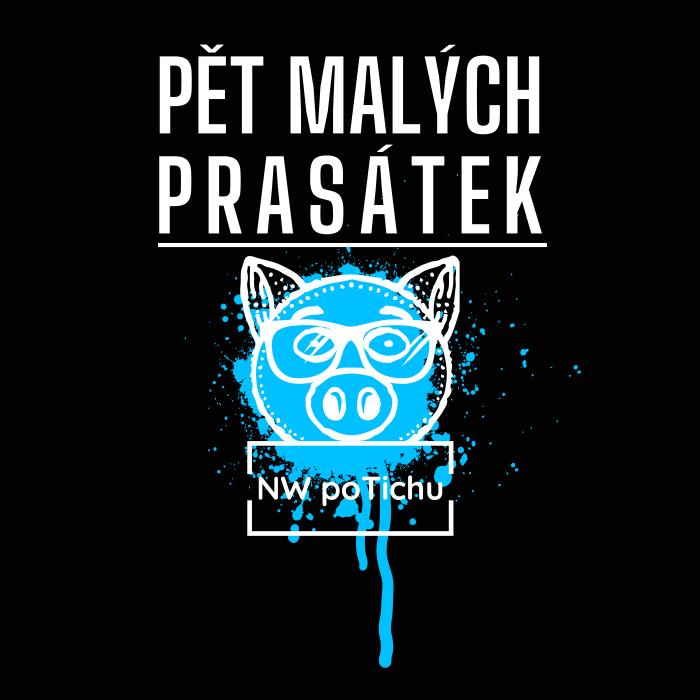 Pět malých prasátek - modré - černá